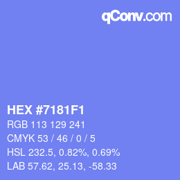 カラーコード: HEX #7181F1 | qconv.com