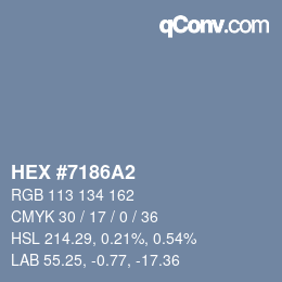 Color code: HEX #7186A2 | qconv.com