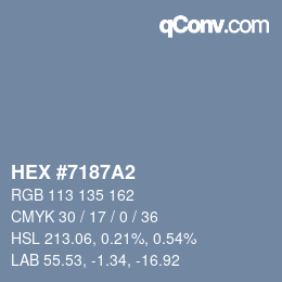 Color code: HEX #7187A2 | qconv.com