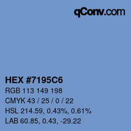 Color code: HEX #7195C6 | qconv.com