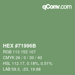 Code couleur: HEX #71996B | qconv.com