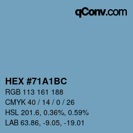 Código de color: HEX #71A1BC | qconv.com