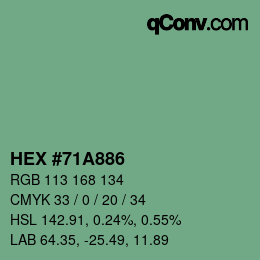 Color code: HEX #71A886 | qconv.com
