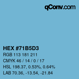 Color code: HEX #71B5D3 | qconv.com
