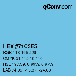 Color code: HEX #71C3E5 | qconv.com