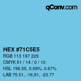 Color code: HEX #71C5E5 | qconv.com