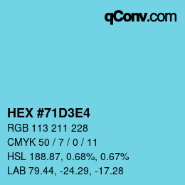 Color code: HEX #71D3E4 | qconv.com