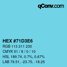 Color code: HEX #71D3E6 | qconv.com