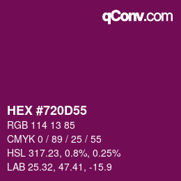 Color code: HEX #720D55 | qconv.com