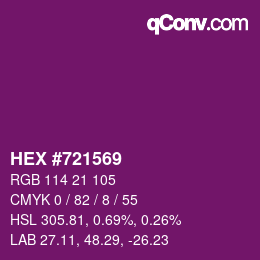 Color code: HEX #721569 | qconv.com