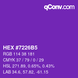 Color code: HEX #7226B5 | qconv.com
