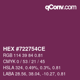 Código de color: HEX #722754CE | qconv.com
