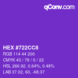 Color code: HEX #722CC8 | qconv.com