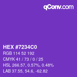 Código de color: HEX #7234C0 | qconv.com
