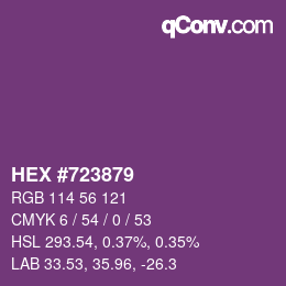 Color code: HEX #723879 | qconv.com