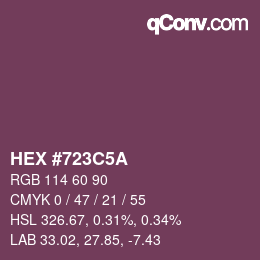 Código de color: HEX #723C5A | qconv.com