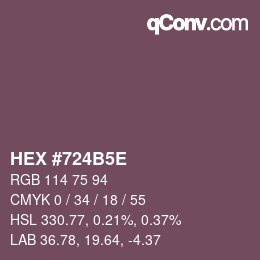 Color code: HEX #724B5E | qconv.com
