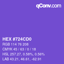 Color code: HEX #724CD0 | qconv.com