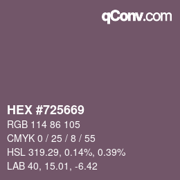 Color code: HEX #725669 | qconv.com