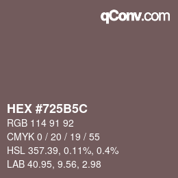 Código de color: HEX #725B5C | qconv.com
