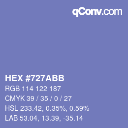 Código de color: HEX #727ABB | qconv.com