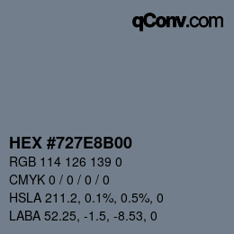 Color code: HEX #727E8B00 | qconv.com
