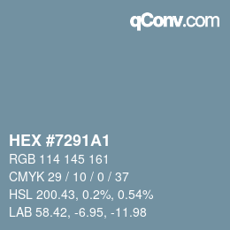 Color code: HEX #7291A1 | qconv.com