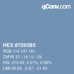 Color code: HEX #7293B5 | qconv.com