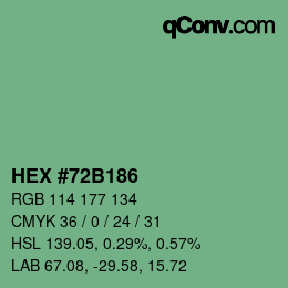 Color code: HEX #72B186 | qconv.com