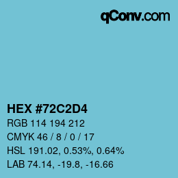 Color code: HEX #72C2D4 | qconv.com