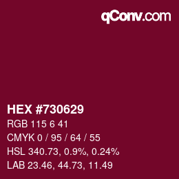 カラーコード: HEX #730629 | qconv.com