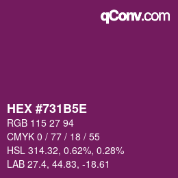 Código de color: HEX #731B5E | qconv.com