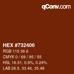 カラーコード: HEX #732406 | qconv.com