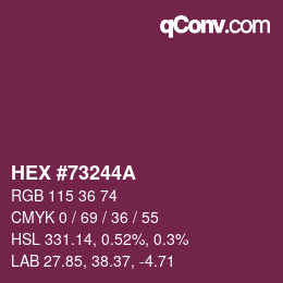 Código de color: HEX #73244A | qconv.com