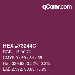 カラーコード: HEX #73244C | qconv.com