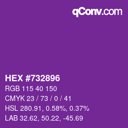 カラーコード: HEX #732896 | qconv.com