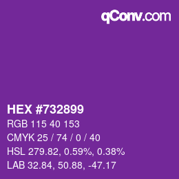 Color code: HEX #732899 | qconv.com