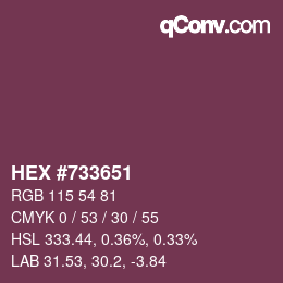 Color code: HEX #733651 | qconv.com