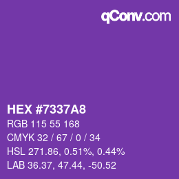 カラーコード: HEX #7337A8 | qconv.com
