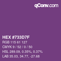 Código de color: HEX #733D7F | qconv.com