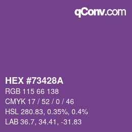 Código de color: HEX #73428A | qconv.com