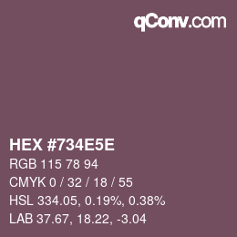 Código de color: HEX #734E5E | qconv.com