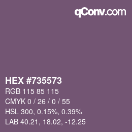 Color code: HEX #735573 | qconv.com