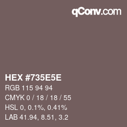 Código de color: HEX #735E5E | qconv.com