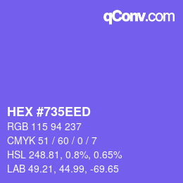 Código de color: HEX #735EED | qconv.com