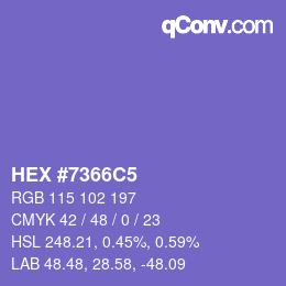 Color code: HEX #7366C5 | qconv.com