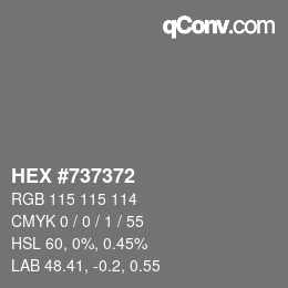 Color code: HEX #737372 | qconv.com