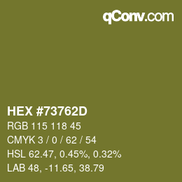 Código de color: HEX #73762D | qconv.com
