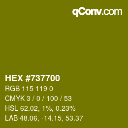 Color code: HEX #737700 | qconv.com