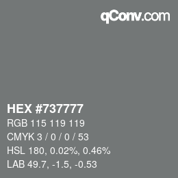 Color code: HEX #737777 | qconv.com